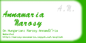 annamaria marosy business card